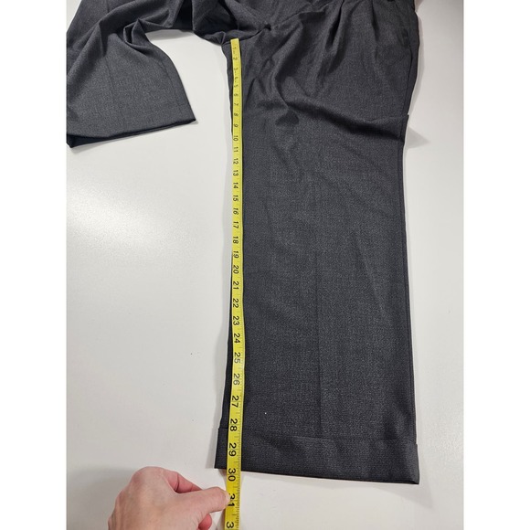 Ralph Ralph lauren 42x30 lycra blend grey dress cuffed dress pants Men ^ - Picture 6 of 7